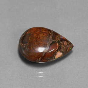 9,17 ctw natürlicher Mehrfarbig Boulderopal, Birnenform, Lichtundurchlässig