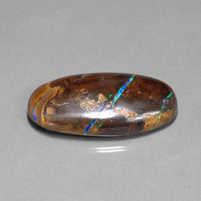 9,17 ctw natürlicher Mehrfarbig Boulderopal, Oval Schliff, Lichtundurchlässig