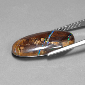 9,17 ctw natürlicher Mehrfarbig Boulderopal, Oval Schliff, Lichtundurchlässig