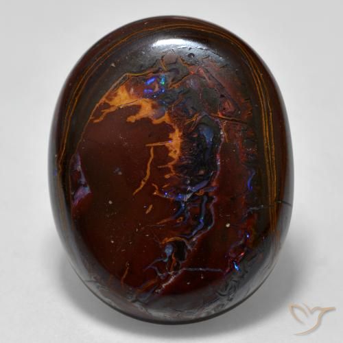28.58ct Natürlicher Mehrfarbig Boulder-Opal, Oval, Lichtundurchlässig
