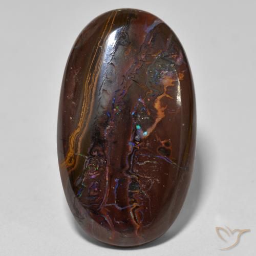 20.92ct Natürlicher Mehrfarbig Boulderopal, Oval, Lichtundurchlässig