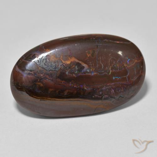 9,17 ctw natürlicher Mehrfarbig Boulderopal, Oval, Lichtundurchlässig