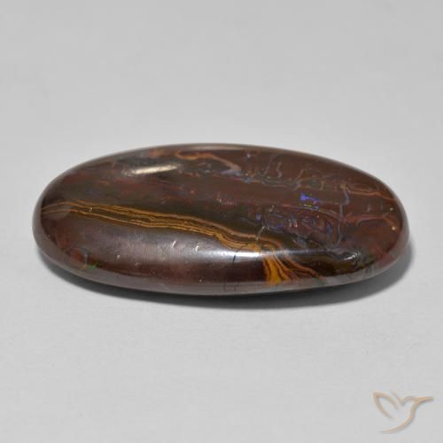 9,17 ctw natürlicher Mehrfarbig Boulderopal, Oval, Lichtundurchlässig