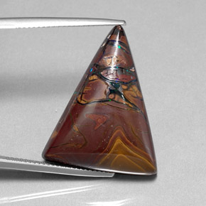 34,01 ctw natürlicher mehrfarbiger Boulder-Opal, Trillion, Lichtundurchlässig