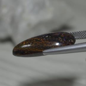 17,27 ctw natürlicher mehrfarbiger Boulder-Opal, Birnenform, Lichtundurchlässig
