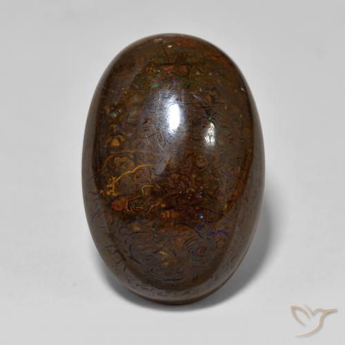23.34ct Natürlicher Mehrfarbig Boulderopal, Oval, Lichtundurchlässig