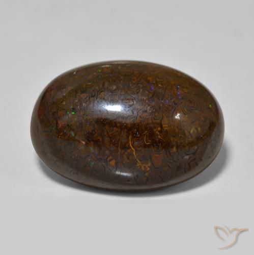 9,17 ctw natürlicher Mehrfarbig Boulderopal, Oval, Lichtundurchlässig