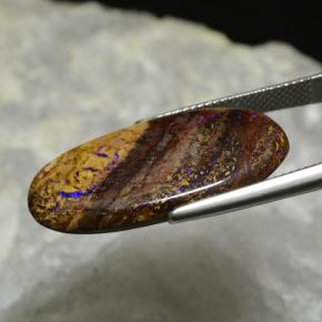 17,33 ctw natürlicher mehrfarbiger Boulder-Opal, Oval Schliff, Lichtundurchlässig