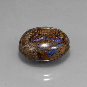 9,17 ctw natürlicher Mehrfarbig Boulderopal, Oval Schliff, Lichtundurchlässig