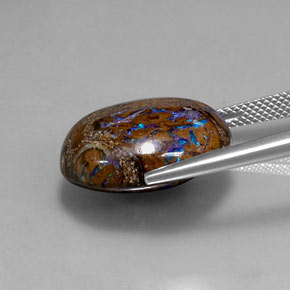 9,17 ctw natürlicher Mehrfarbig Boulderopal, Oval Schliff, Lichtundurchlässig