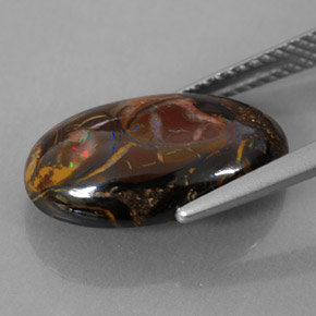 9,17 ctw natürlicher Mehrfarbig Boulderopal, Oval Schliff, Lichtundurchlässig