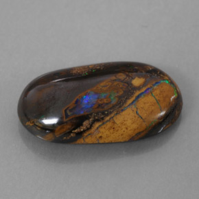 5,89 ctw natürlicher Mehrfarbig Boulder-Opal, Oval Schliff, Lichtundurchlässig