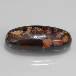 15,56 ctw natürlicher mehrfarbiger Boulder-Opal, Oval Schliff, Lichtundurchlässig