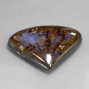 22,51 ctw natürlicher mehrfarbiger Boulder-Opal, Birnenform, Lichtundurchlässig