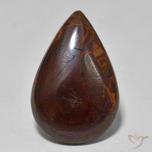 8.60ct Natürlicher Mehrfarbig Boulder-Opal, Birnenform, Lichtundurchlässig