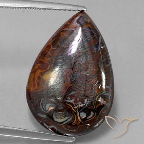 13.35ct Natürlicher Mehrfarbig Boulder-Opal, Birnenform, Lichtundurchlässig