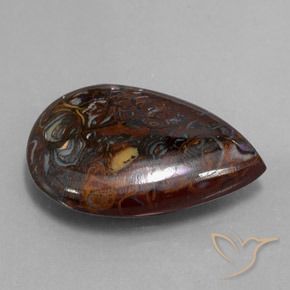 9,17 ctw natürlicher Mehrfarbig Boulderopal, Birnenform, Lichtundurchlässig