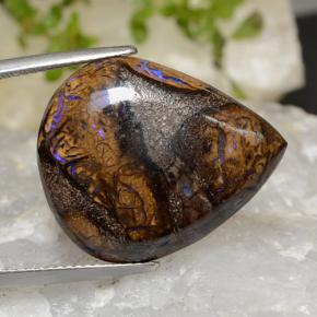 20,90 ctw natürlicher mehrfarbiger Boulder-Opal, Birnenform, Lichtundurchlässig