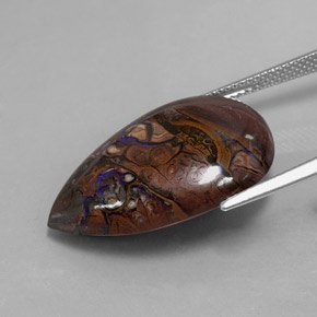 9,17 ctw natürlicher Mehrfarbig Boulderopal, Birnenform, Lichtundurchlässig