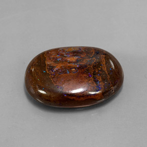 21,10 ctw natürlicher mehrfarbiger Boulder-Opal, Oval Schliff, Lichtundurchlässig