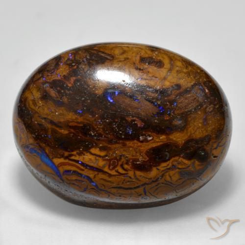 9,17 ctw natürlicher Mehrfarbig Boulderopal, Oval, Lichtundurchlässig