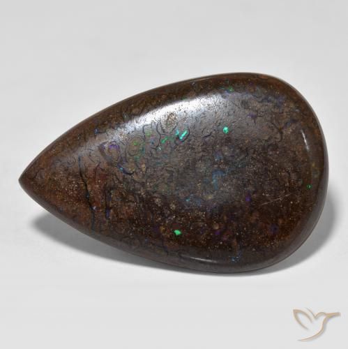 9,17 ctw natürlicher Mehrfarbig Boulderopal, Birnenform, Lichtundurchlässig