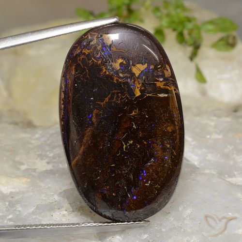 36.09ct Natürlicher Mehrfarbig Boulderopal, Oval, Lichtundurchlässig
