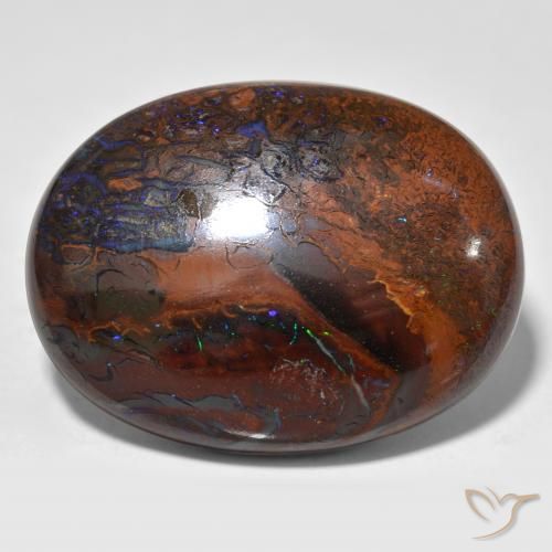 9,17 ctw natürlicher Mehrfarbig Boulderopal, Oval, Lichtundurchlässig