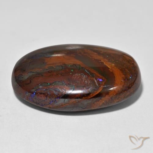 9,17 ctw natürlicher Mehrfarbig Boulderopal, Oval, Lichtundurchlässig