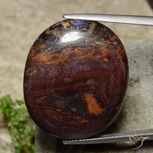 54.71ct Natürlicher Mehrfarbig Boulder-Opal, Oval, Lichtundurchlässig