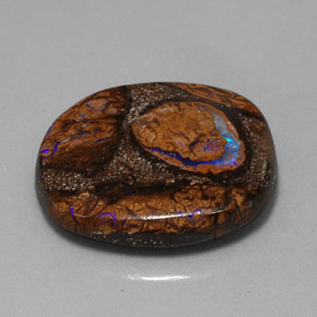 20,58 ctw natürlicher mehrfarbiger Boulder-Opal, Kissenschliff, Lichtundurchlässig