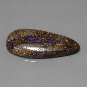 12,04 ctw natürlicher mehrfarbiger Boulder-Opal, Birnenform, Lichtundurchlässig