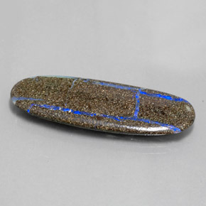 13,97 ctw natürlicher mehrfarbiger Boulder-Opal, Oval Schliff, Lichtundurchlässig