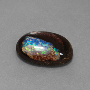 9,17 ctw natürlicher Mehrfarbig Boulderopal, Oval Schliff, Lichtundurchlässig