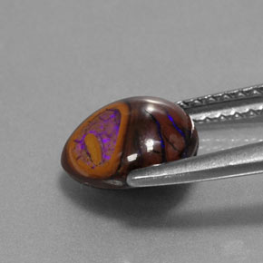 9,17 ctw natürlicher Mehrfarbig Boulderopal, Birnenform, Lichtundurchlässig