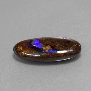 2,81 ctw natürlicher mehrfarbiger Boulder-Opal, Oval Schliff, Lichtundurchlässig