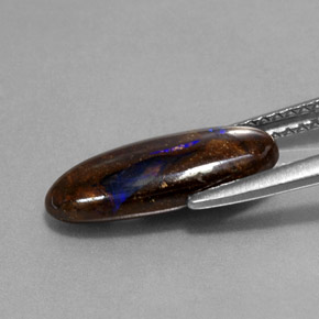 2,81 ctw natürlicher mehrfarbiger Boulder-Opal, Oval Schliff, Lichtundurchlässig