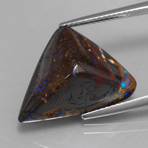 17,35 ctw natürlicher mehrfarbiger Boulder-Opal, Fantasieschliff, Lichtundurchlässig