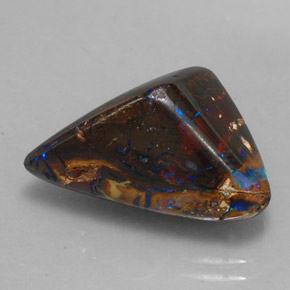 17,35 ctw natürlicher mehrfarbiger Boulder-Opal, Fantasieschliff, Lichtundurchlässig