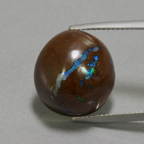 14,85 ctw natürlicher mehrfarbiger Boulder-Opal, Fantasieschliff, Lichtundurchlässig