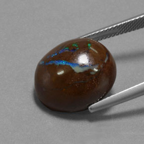 14,85 ctw natürlicher mehrfarbiger Boulder-Opal, Fantasieschliff, Lichtundurchlässig