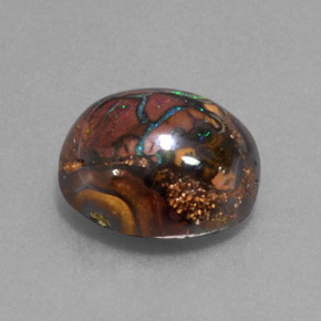 9,42 ctw natürlicher mehrfarbiger Boulder-Opal, Fantasieschliff, Lichtundurchlässig