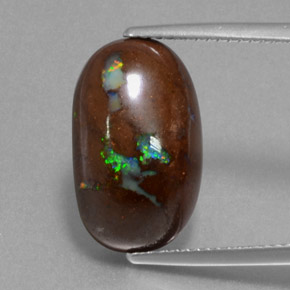 9,17 ctw natürlicher Mehrfarbig Boulderopal, Oval Schliff, Lichtundurchlässig