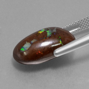 9,17 ctw natürlicher Mehrfarbig Boulderopal, Oval Schliff, Lichtundurchlässig