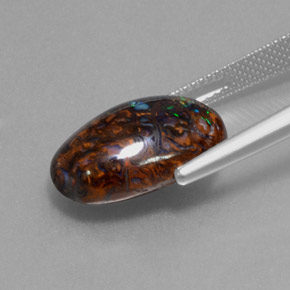 9,17 ctw natürlicher Mehrfarbig Boulderopal, Oval Schliff, Lichtundurchlässig