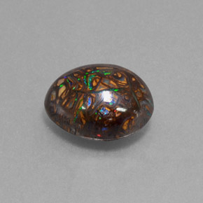 9,07 ctw natürlicher mehrfarbiger Boulder-Opal, Fantasieschliff, Lichtundurchlässig