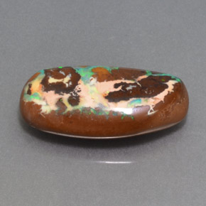 10,49 ctw natürlicher mehrfarbiger Boulder-Opal, Oval Schliff, Lichtundurchlässig