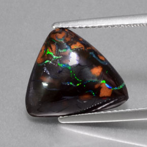 5,75 ctw natürlicher mehrfarbiger Boulder-Opal, Fantasieschliff, Lichtundurchlässig