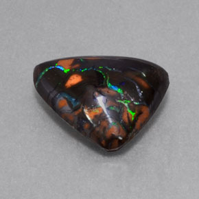 5,75 ctw natürlicher mehrfarbiger Boulder-Opal, Fantasieschliff, Lichtundurchlässig