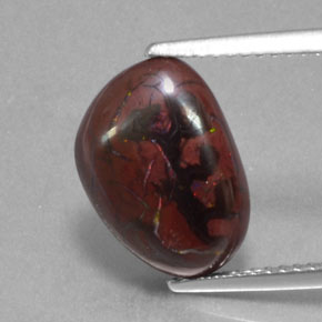 4,96 ctw natürlicher mehrfarbiger Boulder-Opal, Fantasieschliff, Lichtundurchlässig